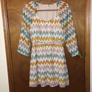 Multi colored dress.